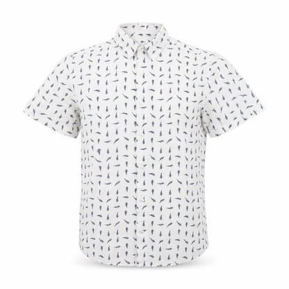 Mens UK Size S Burton White  Button-Up Short Sleeve Casual Shirt