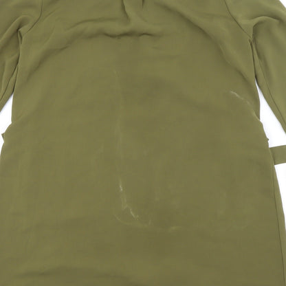 CAMEO ROSE Womens Green  Polyester A-Line  Size 8  V-Neck