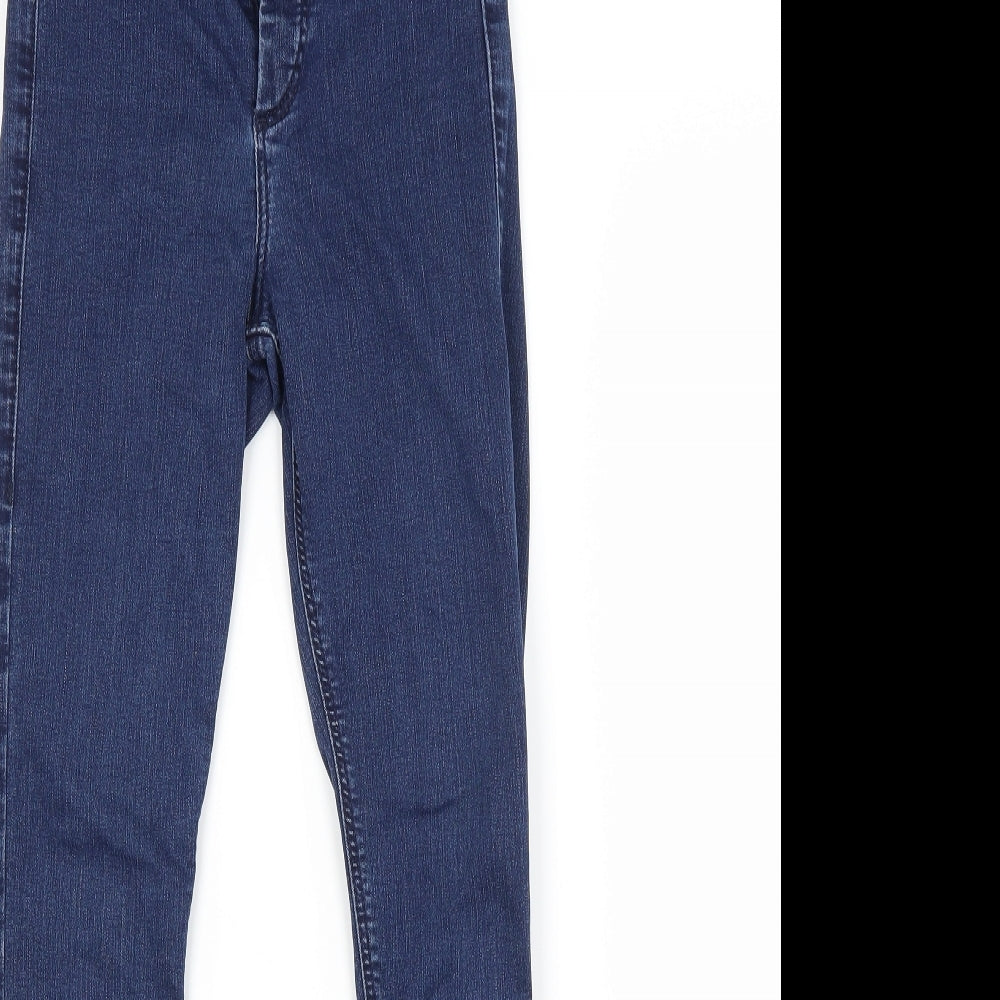 Topshop Womens Blue  Cotton Skinny Jeans Size 26 in L30 in Regular