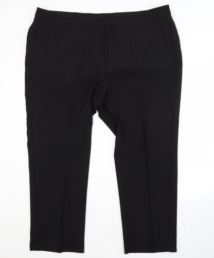 Bonmarché Womens Black  Polyester Trousers  Size 22 L22 in Regular