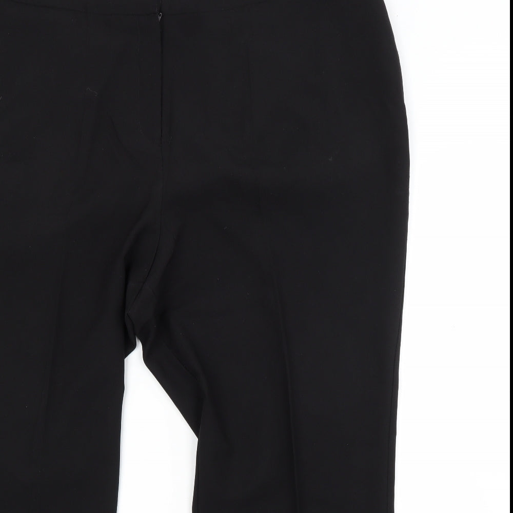 Bonmarché Womens Black  Polyester Trousers  Size 22 L22 in Regular