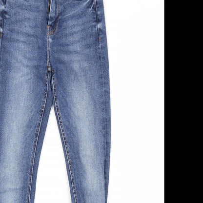 Primark Womens Blue  Cotton Skinny Jeans Size 4 L27 in Regular