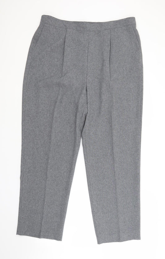 Bonmarché Womens Grey  Polyester Trousers  Size 20 L29 in Regular