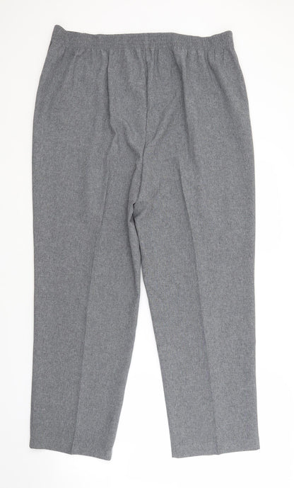 Bonmarché Womens Grey  Polyester Trousers  Size 20 L29 in Regular