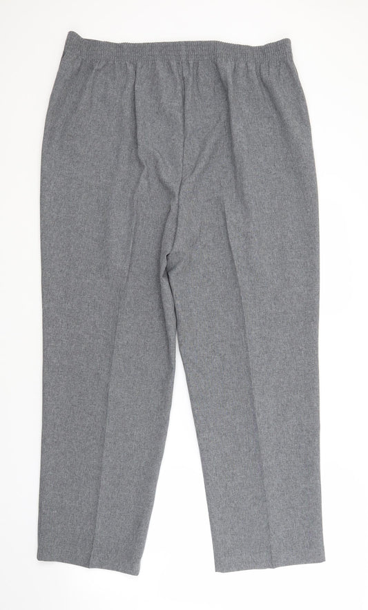 Bonmarché Womens Grey  Polyester Trousers  Size 20 L29 in Regular