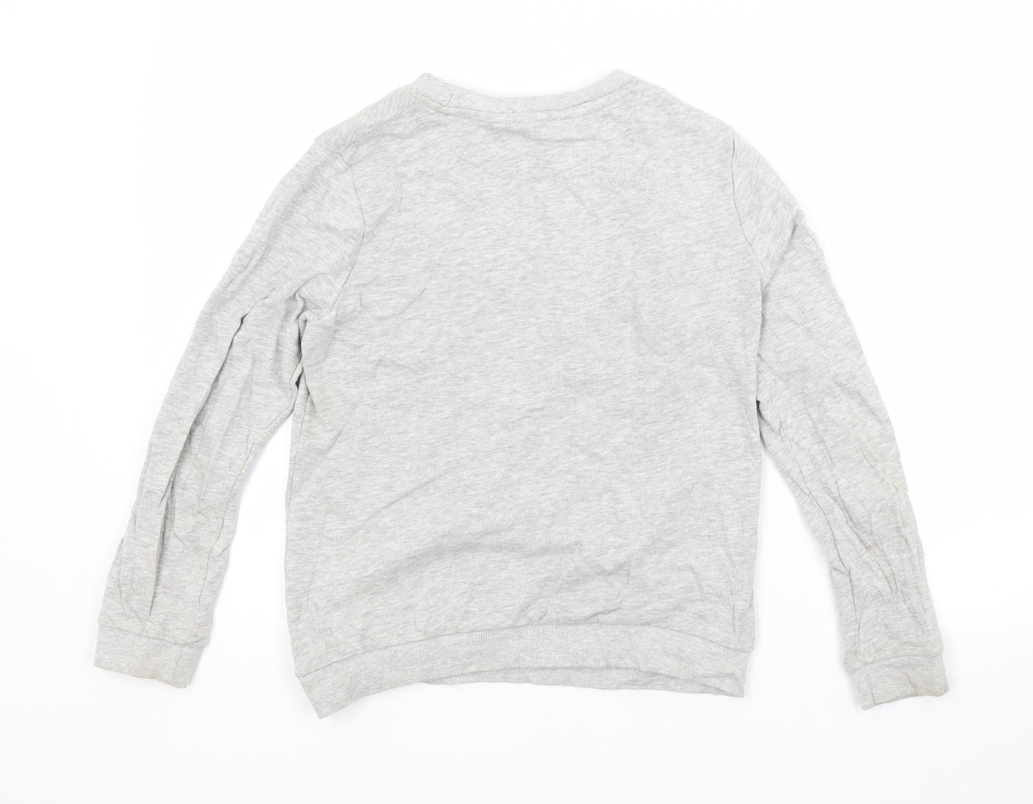 PEP&CO. Girls Grey  Cotton Pullover Sweatshirt Size 9-10 Years