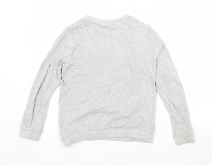 PEP&CO. Girls Grey  Cotton Pullover Sweatshirt Size 9-10 Years