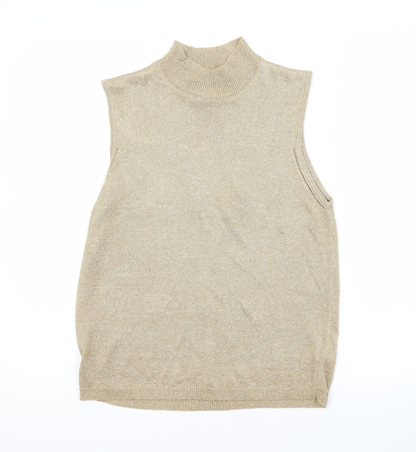 Womens UK Size 14 NEXT Gold Vest Jumper