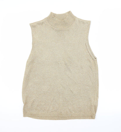 Womens UK Size 14 NEXT Gold Vest Jumper