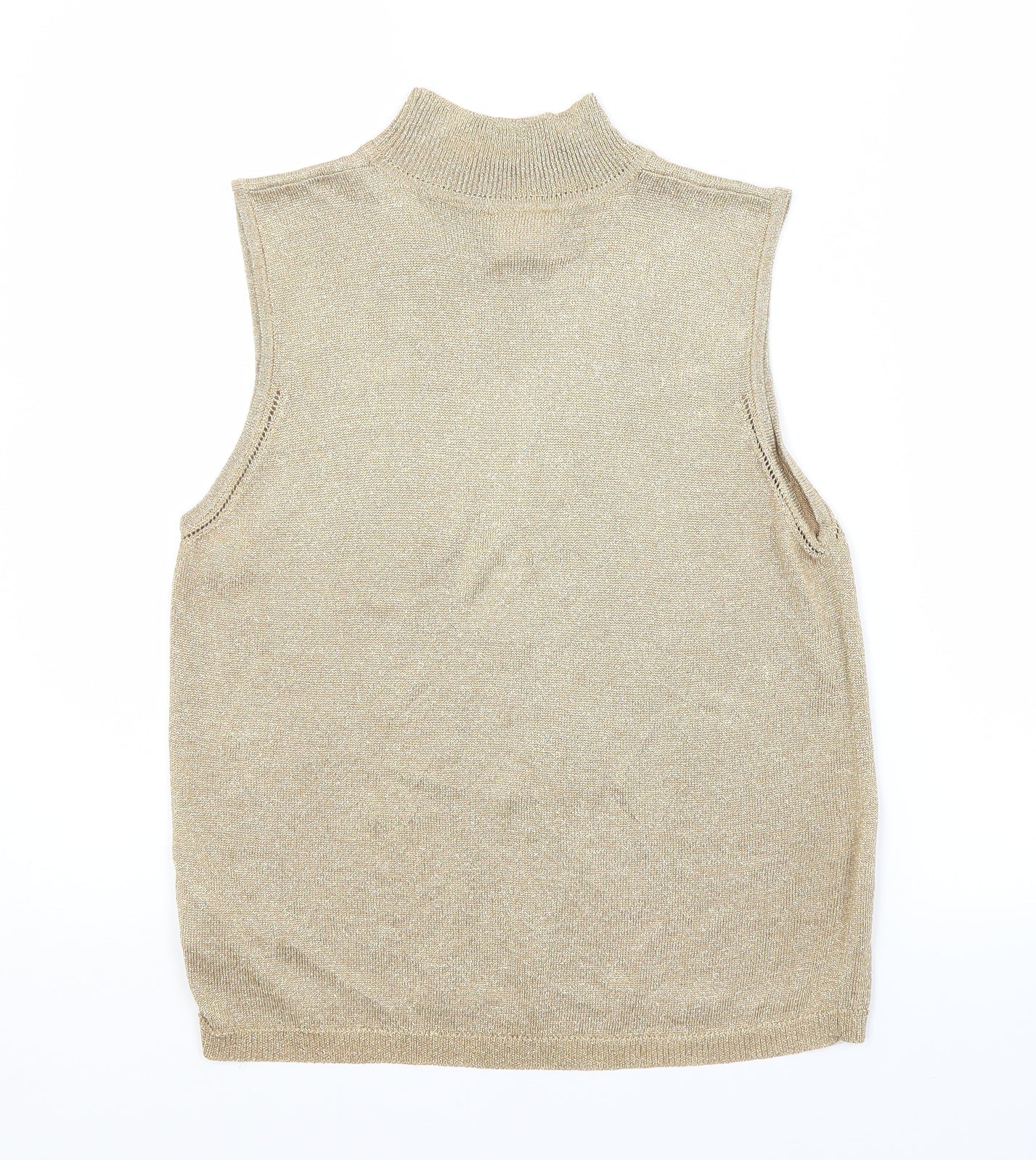 Womens UK Size 14 NEXT Gold Vest Jumper