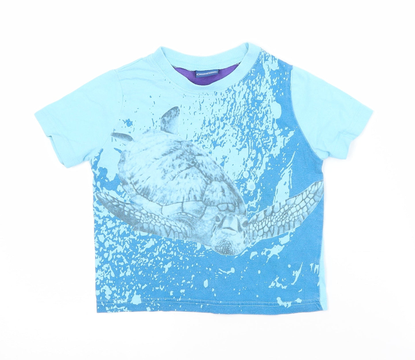 Cherokee Baby Blue  Cotton Basic T-Shirt Size 18-24 Months Crew Neck