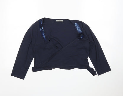 Womens UK Size 10 M&S Blue Cardigan Jumper