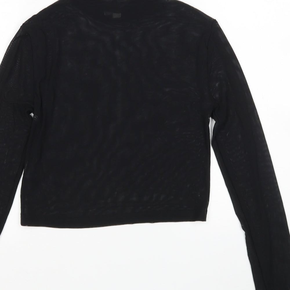 Womens UK Size 8 ASOS Black Basic Blouse
