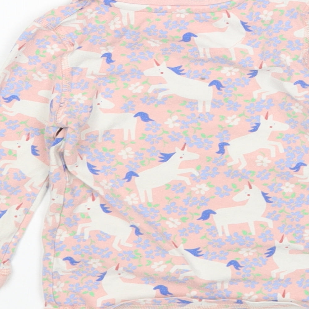 M&S Girls Multicoloured Floral Cotton  Pyjama Top Size 18-24 Months   - Unicorn