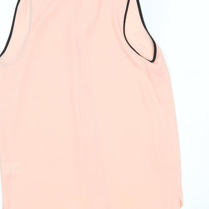 Papaya Womens Pink  Polyester Basic Blouse Size 10 V-Neck