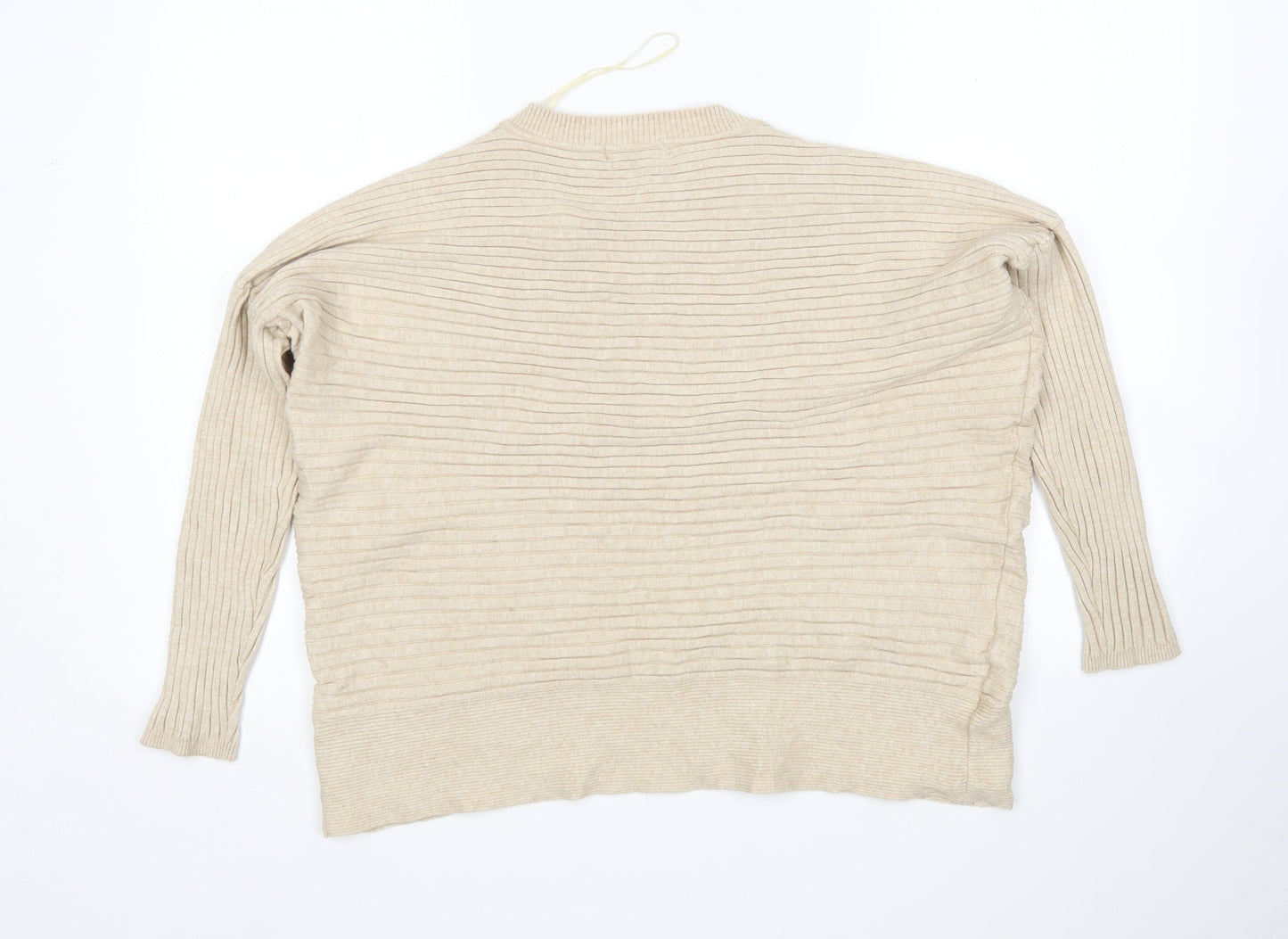 George Womens Beige Round Neck  Viscose Pullover Jumper Size XL