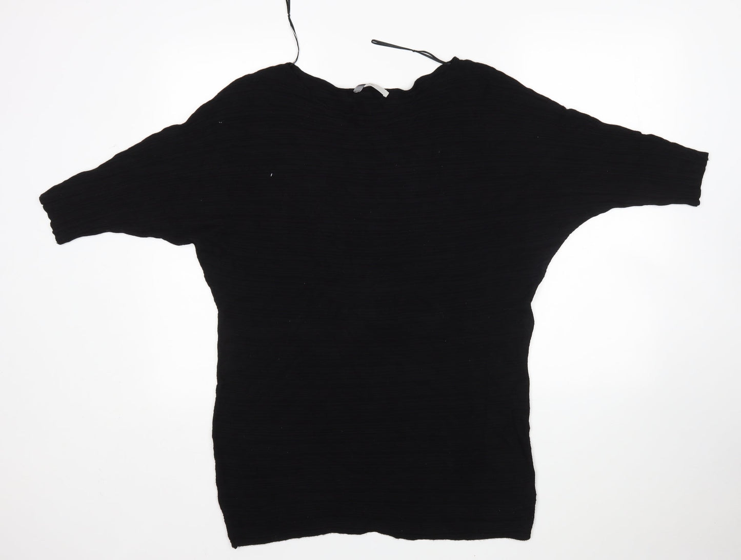 George Mens Black Round Neck  Viscose Pullover Jumper