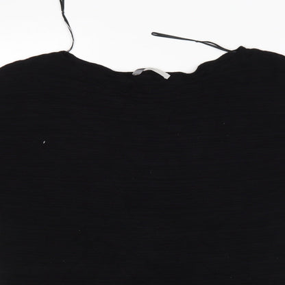 George Mens Black Round Neck  Viscose Pullover Jumper