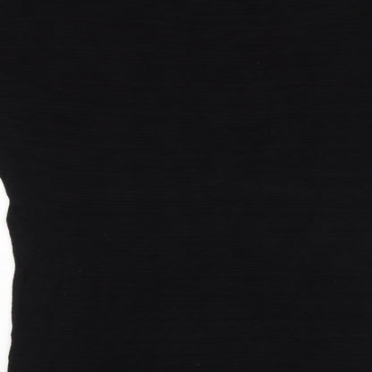 George Mens Black Round Neck  Viscose Pullover Jumper