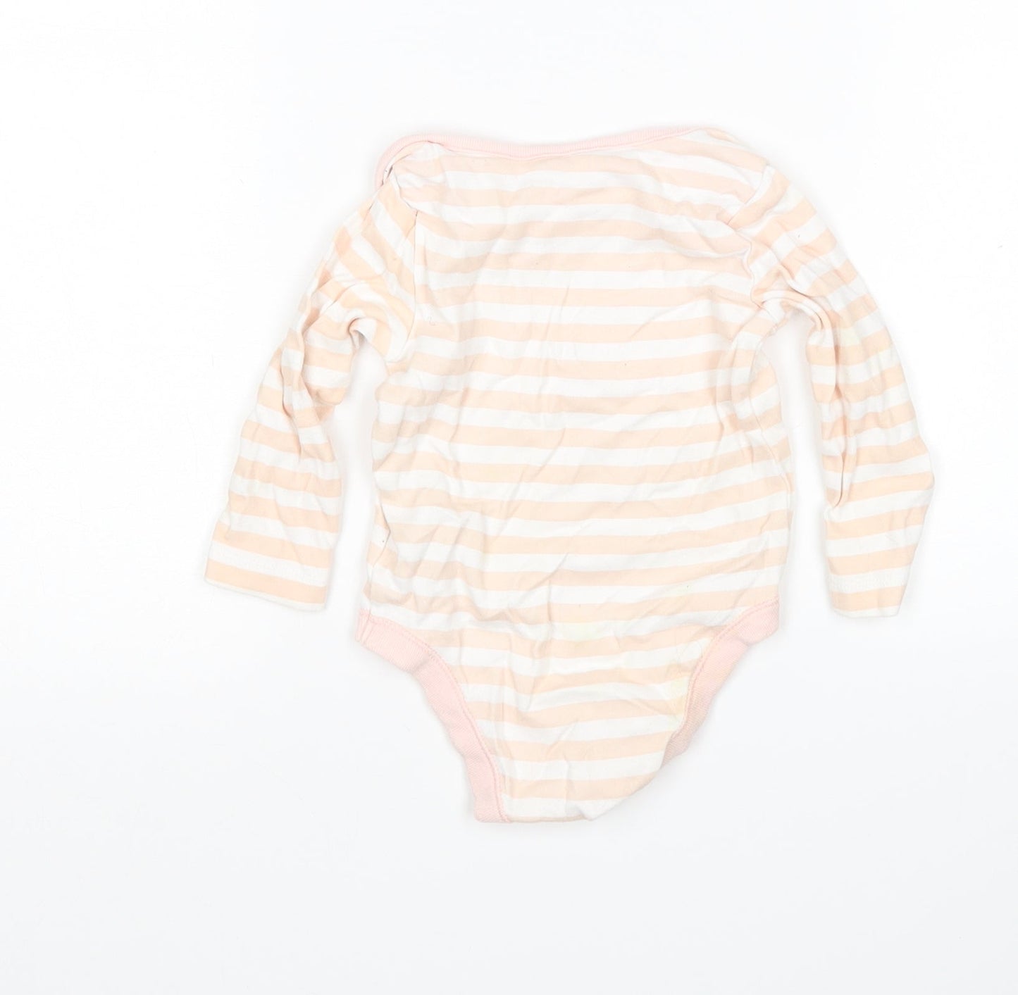 F&F Girls Multicoloured Striped Cotton Leotard One-Piece Size 6-9 Months