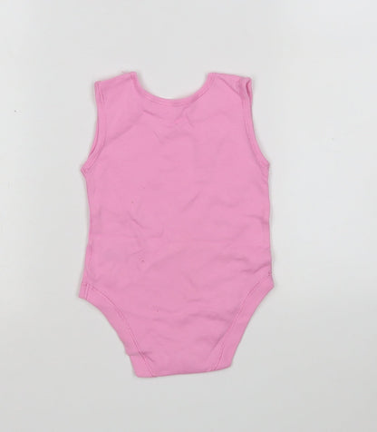 George Girls Pink  Cotton Leotard One-Piece Size 6-9 Months