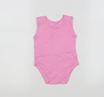 George Girls Pink  Cotton Leotard One-Piece Size 6-9 Months