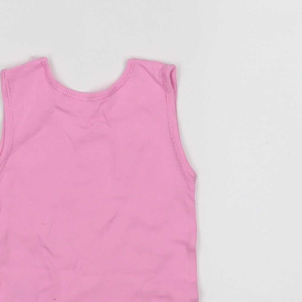 George Girls Pink  Cotton Leotard One-Piece Size 6-9 Months