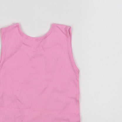 George Girls Pink  Cotton Leotard One-Piece Size 6-9 Months