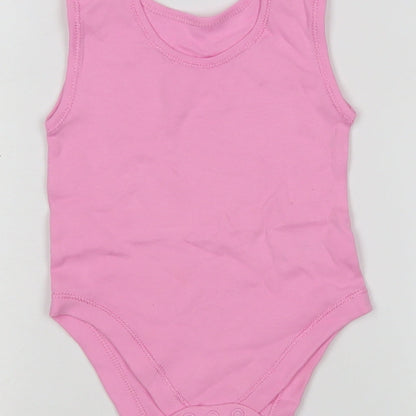 George Girls Pink  Cotton Leotard One-Piece Size 6-9 Months