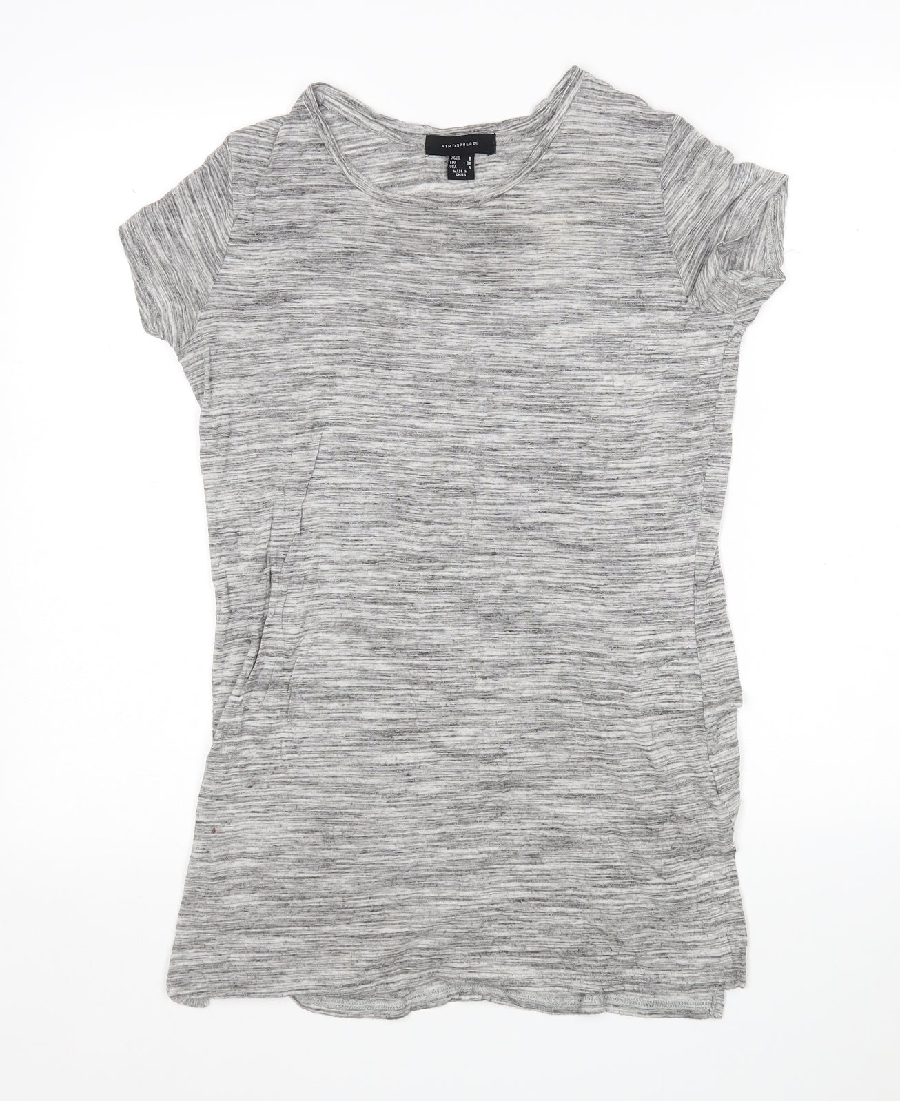 Womens UK Size 8 Atmosphere Grey Basic T-Shirt