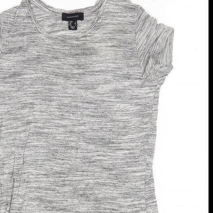 Womens UK Size 8 Atmosphere Grey Basic T-Shirt