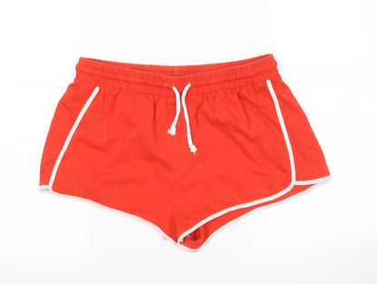 Brave Soul Womens Red  Cotton  Sleep Shorts Size S