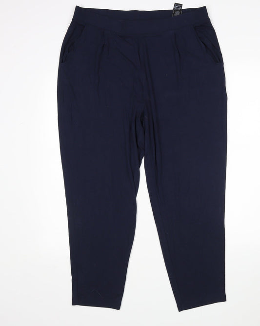 Womens UK Size 16 M&S Regular Fit Sweatpants Blue Trousers