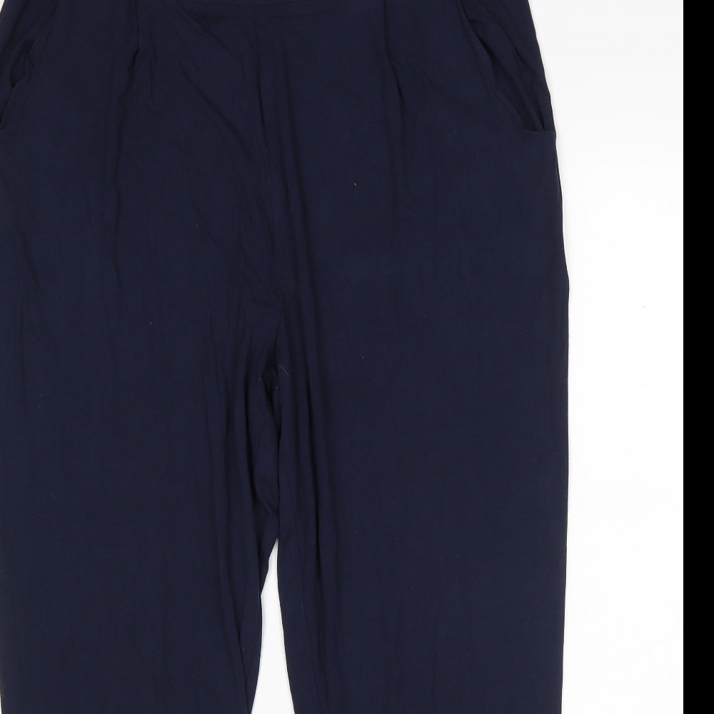 Womens UK Size 16 M&S Regular Fit Sweatpants Blue Trousers