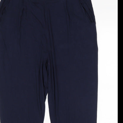 Womens UK Size 16 M&S Regular Fit Sweatpants Blue Trousers