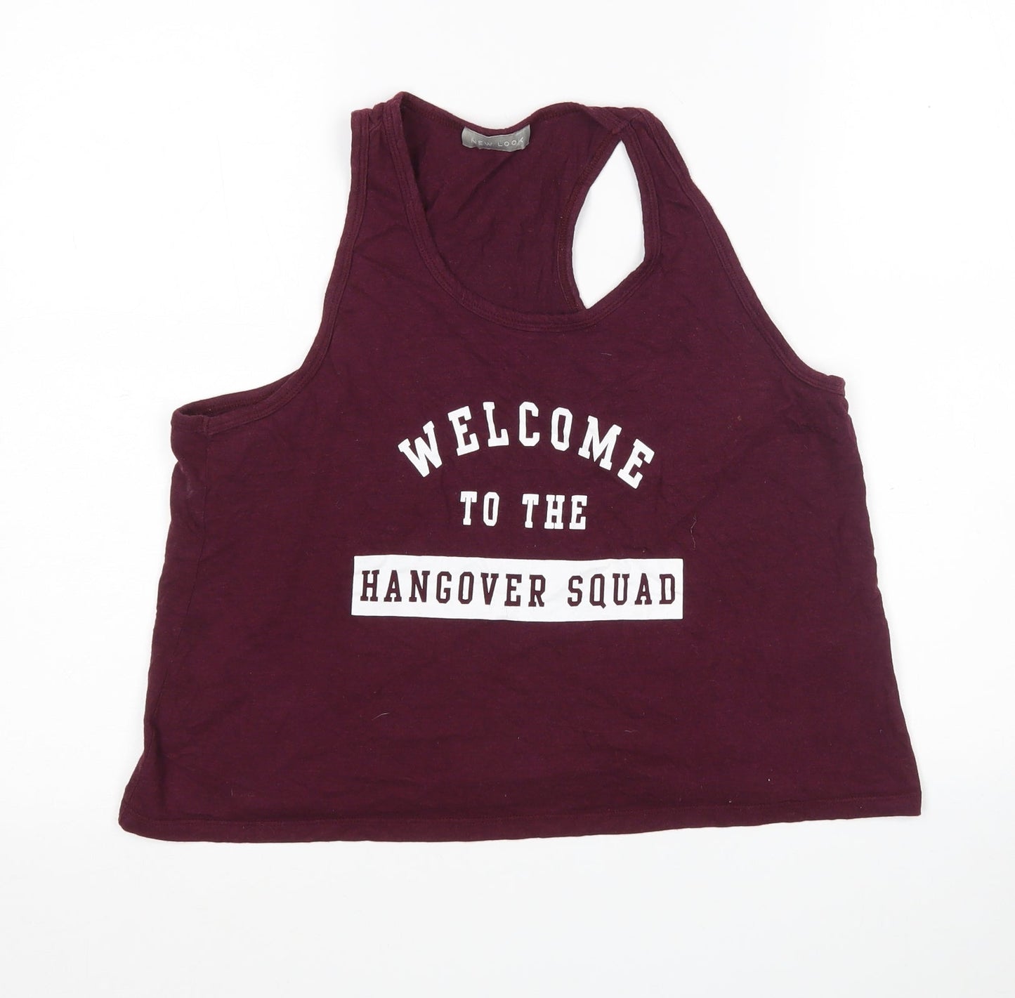Womens UK Size M New Look Purple Basic Tank