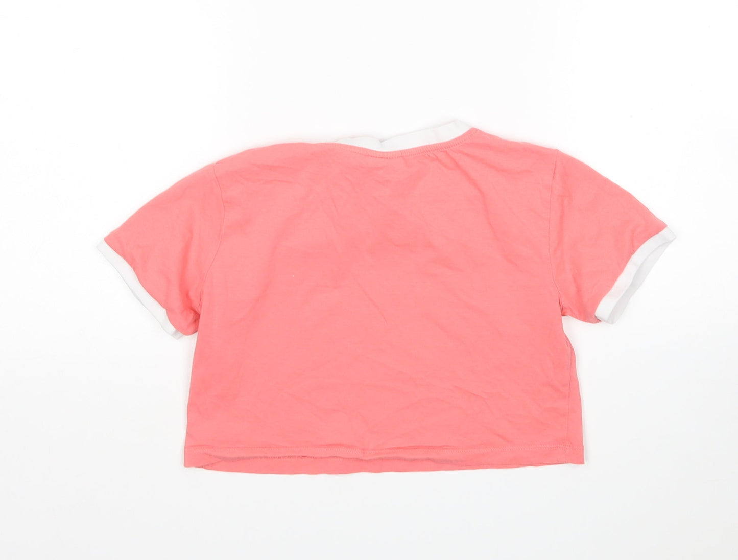 Hype Girls Pink   Cropped T-Shirt Size 9-10 Years Round Neck
