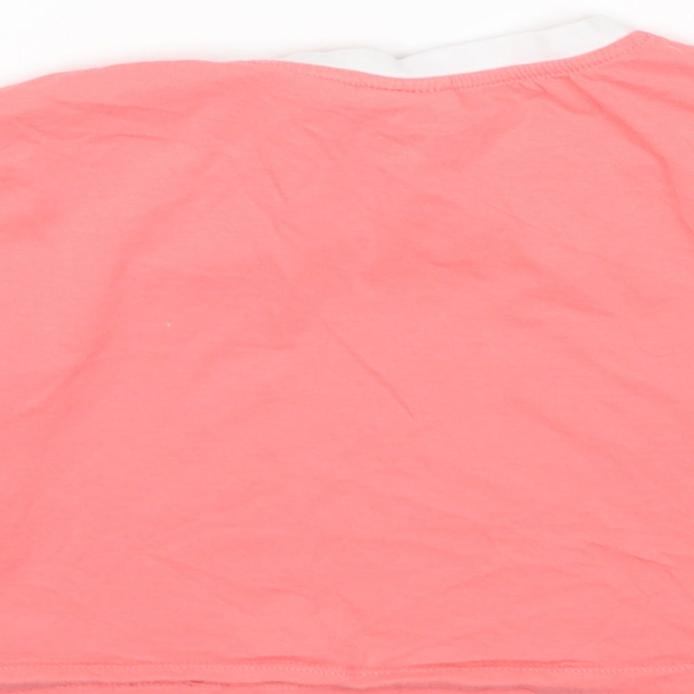 Hype Girls Pink   Cropped T-Shirt Size 9-10 Years Round Neck