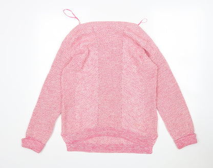 Womens UK Size M M&S Pink Pullover Jumper