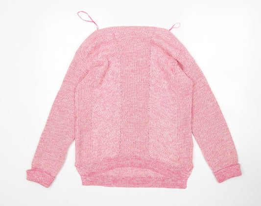 Womens UK Size M M&S Pink Pullover Jumper