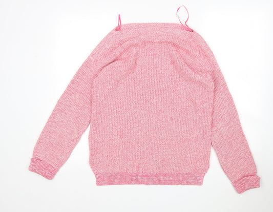 Womens UK Size M M&S Pink Pullover Jumper