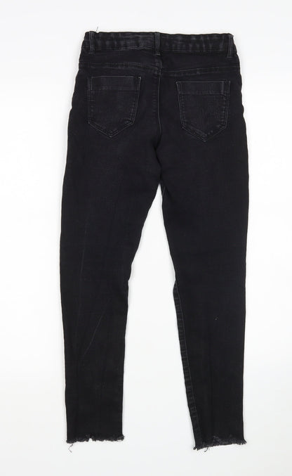 Mis E-Vie Girls Black  Cotton Skinny Jeans Size 10-11 Years  Regular