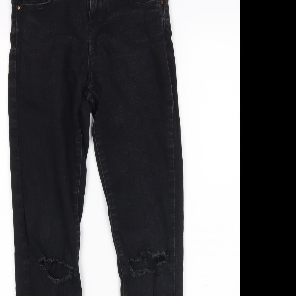Mis E-Vie Girls Black  Cotton Skinny Jeans Size 10-11 Years  Regular