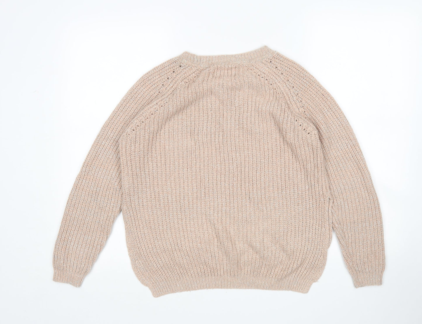 Womens UK Size 10 Papaya Beige Pullover Jumper