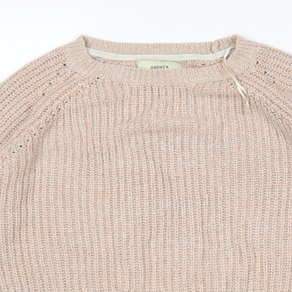 Womens UK Size 10 Papaya Beige Pullover Jumper
