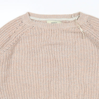 Womens UK Size 10 Papaya Beige Pullover Jumper