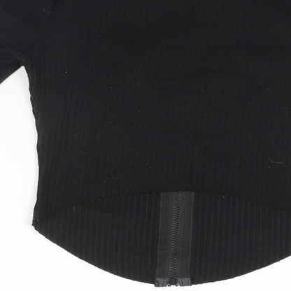 Womens UK Size  Preworn Black Full Zip Jumper