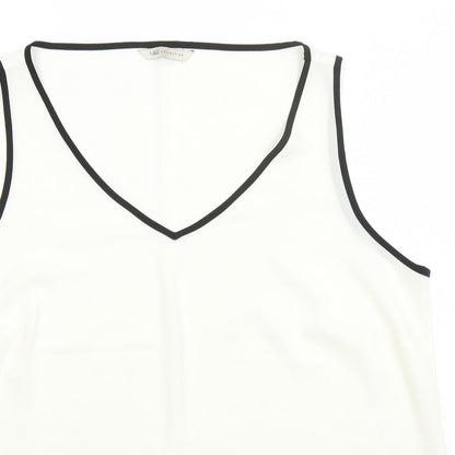 Womens UK Size 18 Marks and Spencer Ivory Basic Tank