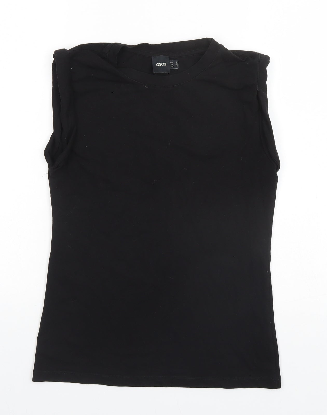 Womens UK Size 8 ASOS Black Basic Tank