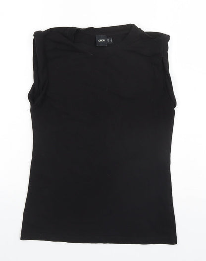 Womens UK Size 8 ASOS Black Basic Tank